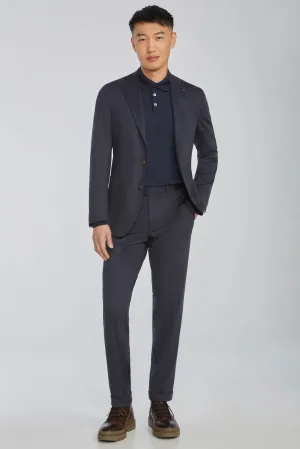 JACK VICTOR Stripe Hartford Knit Suit | Navy