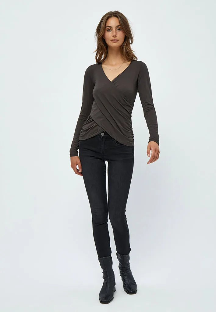 Jamaica Wrap Blouse - Beluga Green