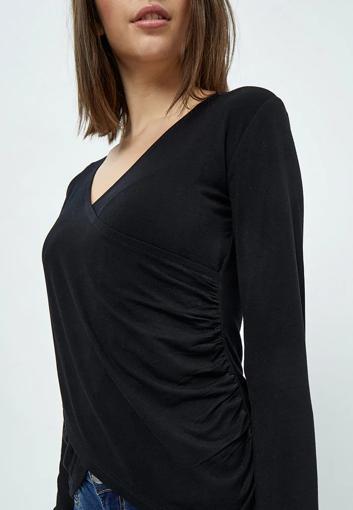 Jamaica Wrap Blouse - Black