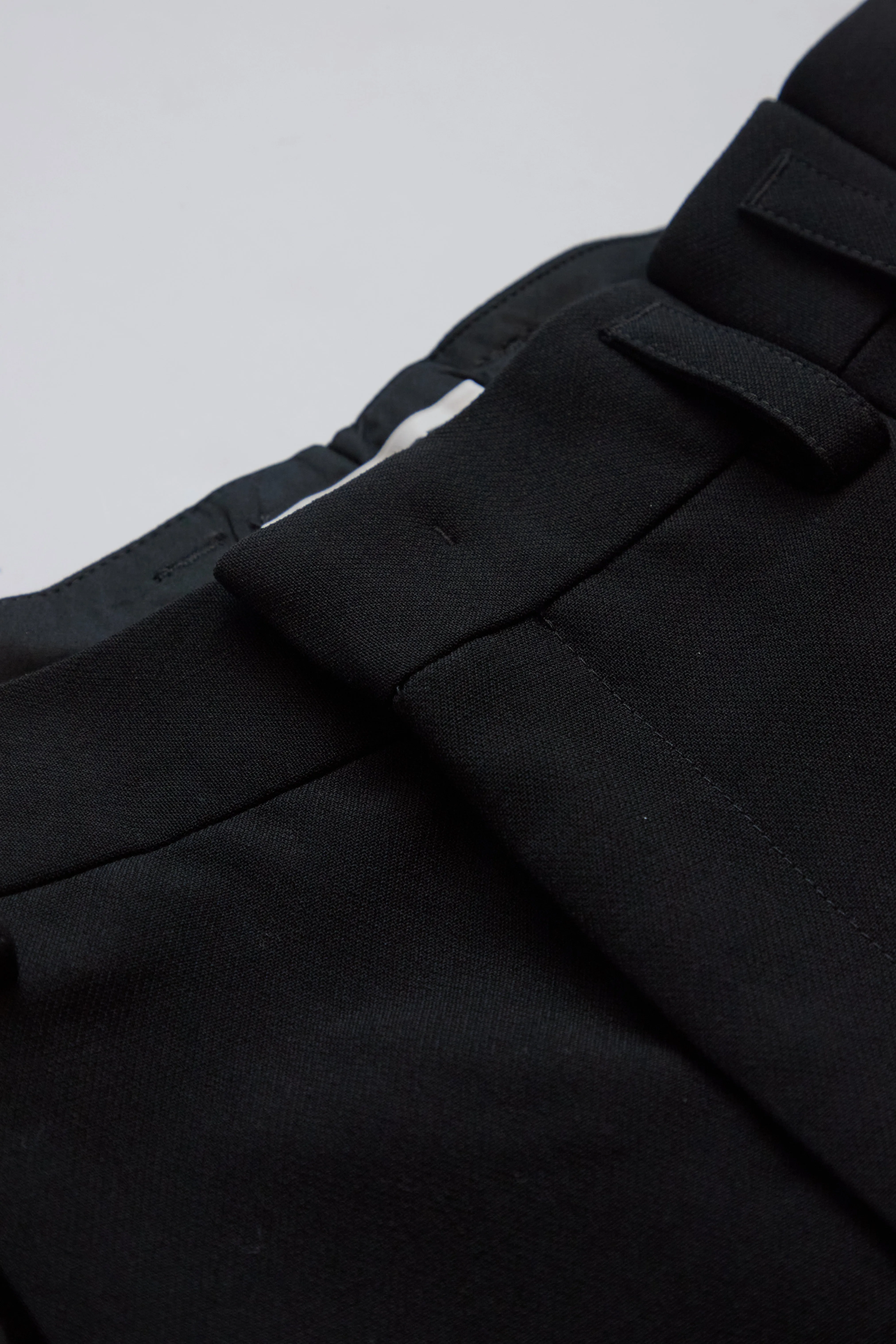 Jil Sander Wool Double Pleated Wide Leg Trousers Black