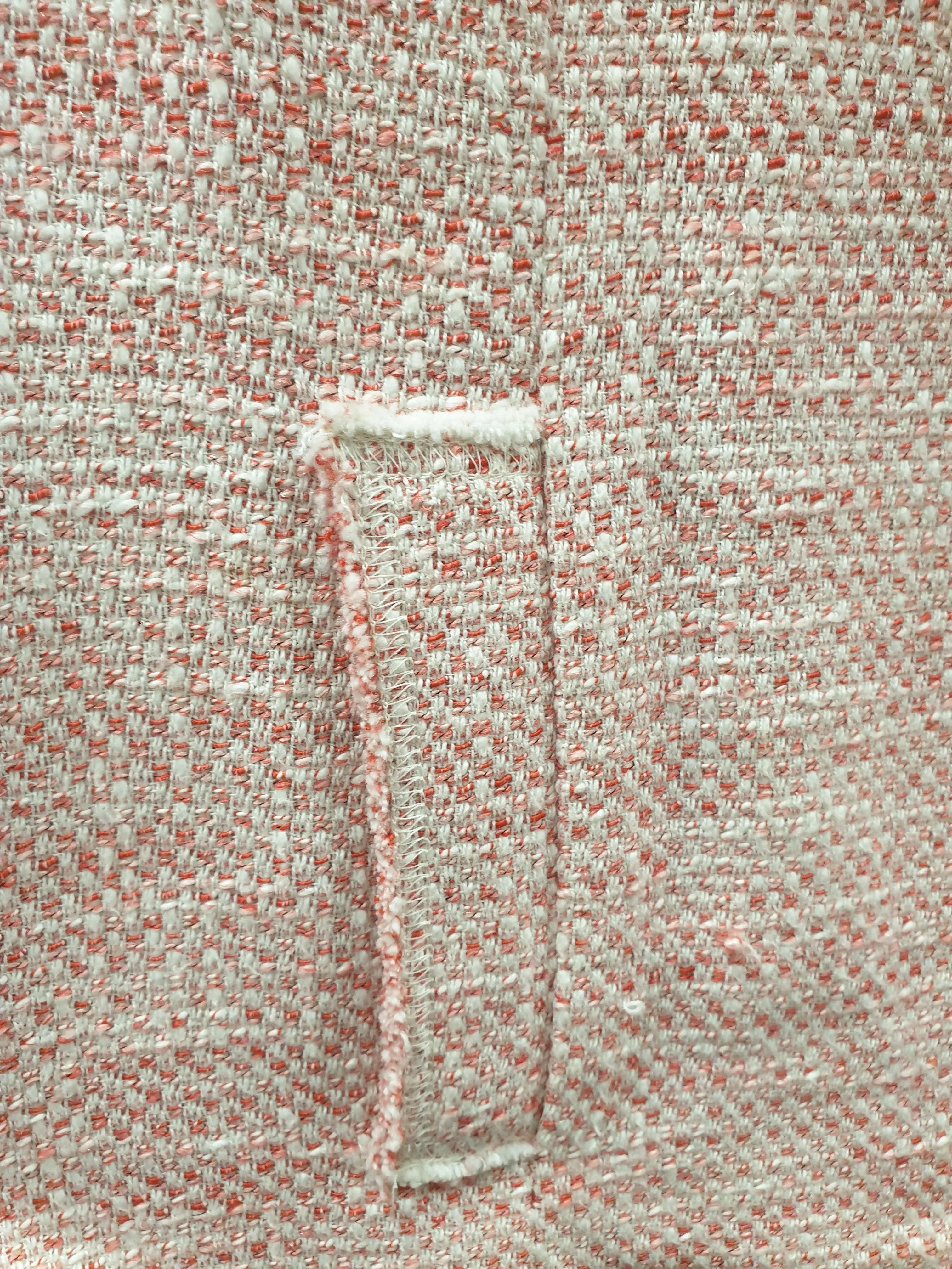 J.Jill red and white knit cotton jacket size M