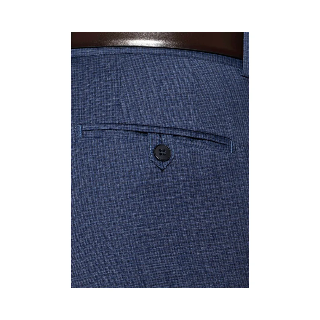 JOE BLACK RAZOR TRS FJG989 MEN'S BLUE CHECK TROUSER