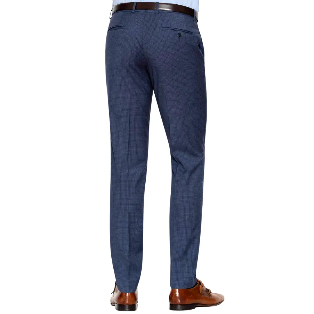 JOE BLACK RAZOR TRS FJG989 MEN'S BLUE CHECK TROUSER