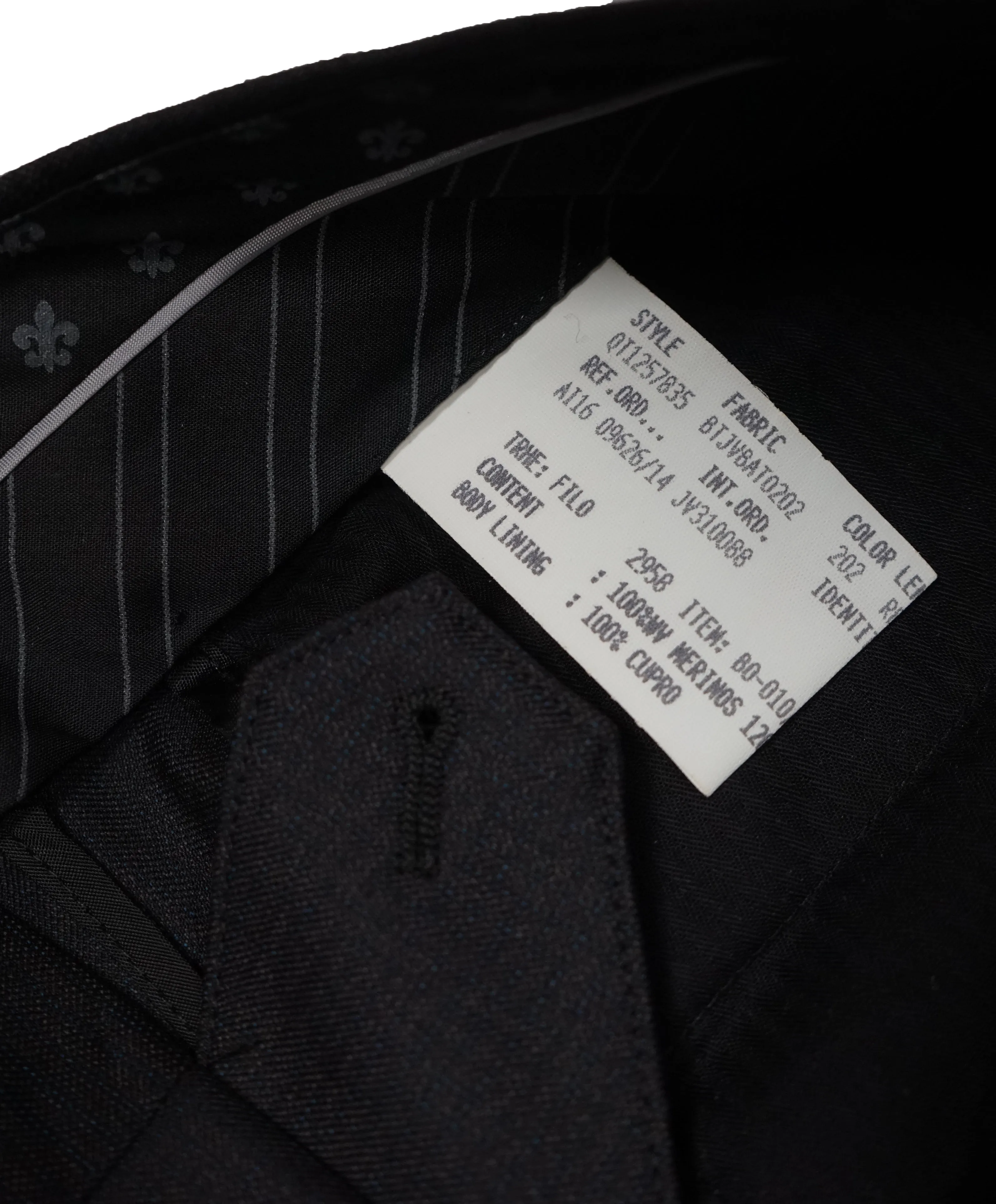 JOHN VARVATOS - Brown & Blue Micro Check Flat Front Dress Pants - 32W