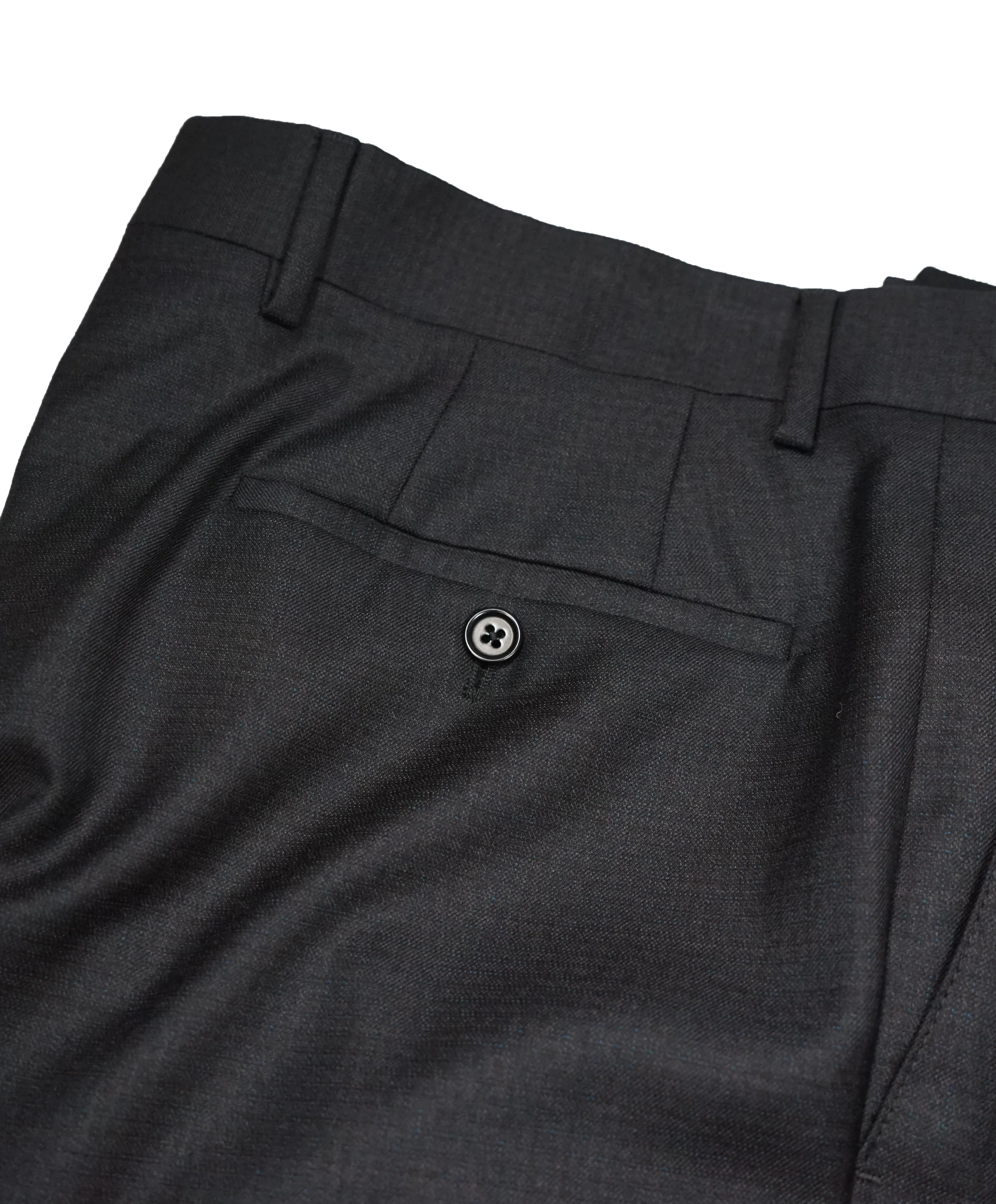 JOHN VARVATOS - Brown & Blue Micro Check Flat Front Dress Pants - 32W