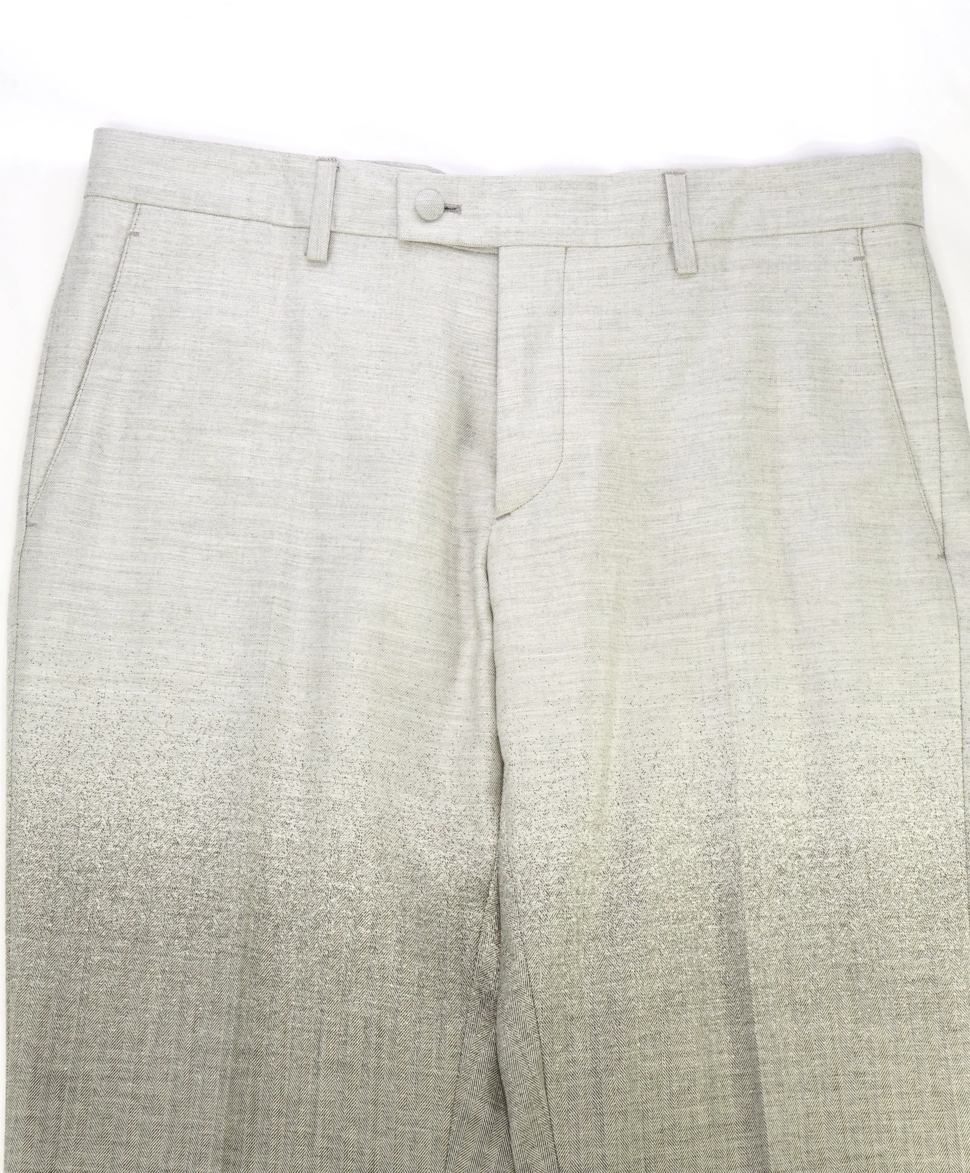 JOHN VARVATOS - "Main Line" Gradient Gray & Herringbone Dress Pants - 32W