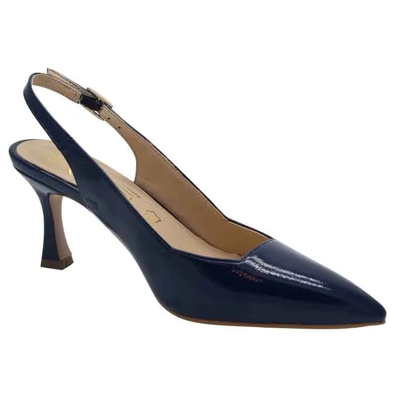 Kate Appleby Navy Patent Sling Back - Isleham