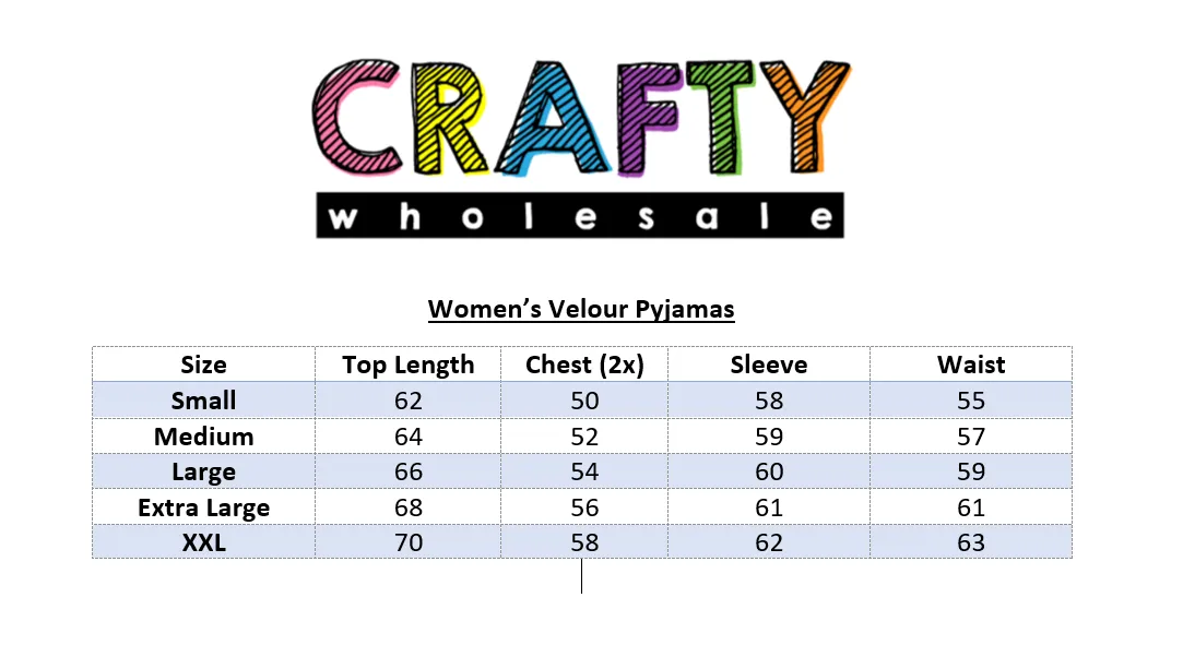 Ladies Cotton Velour Pyjamas - Festive Green