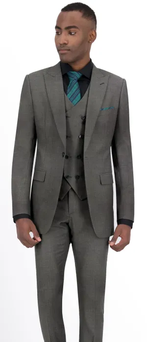 Lava Grey Texture Plain Suit