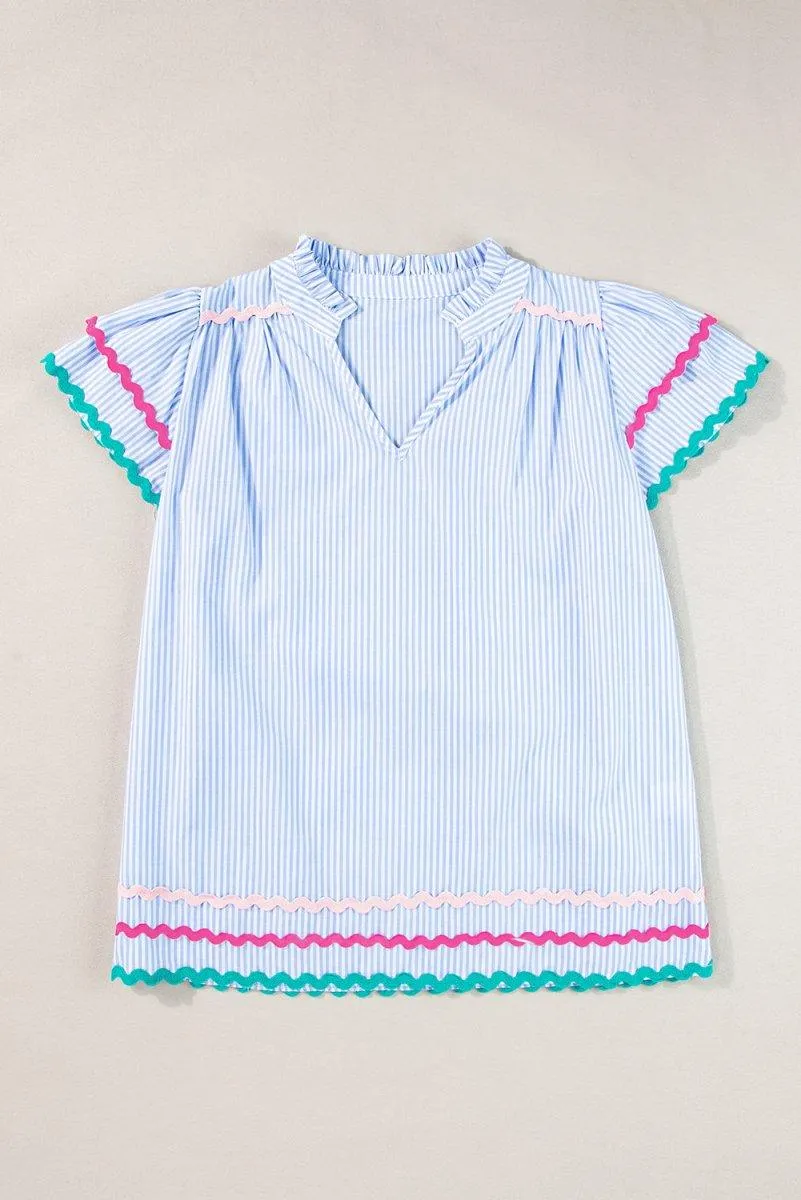 Layla Striped Zig Zag Blouse