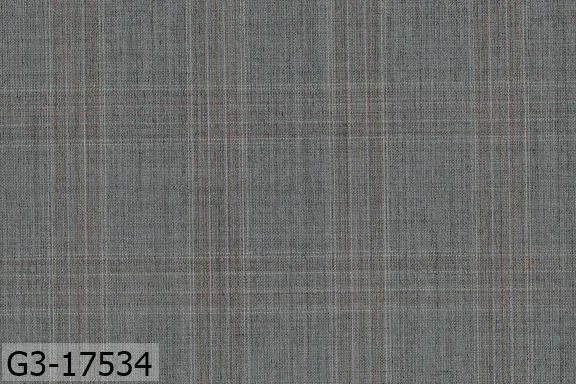 Light Grey With Light Orange Check Suit