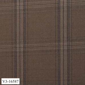 Light Walnut Brown with Dark Check Suit