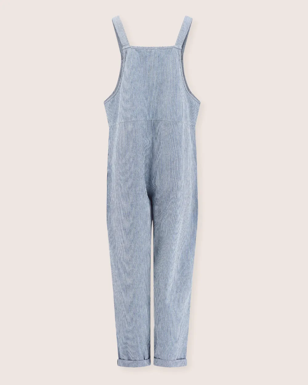 Lila Blue Pinstripe Print Dungarees