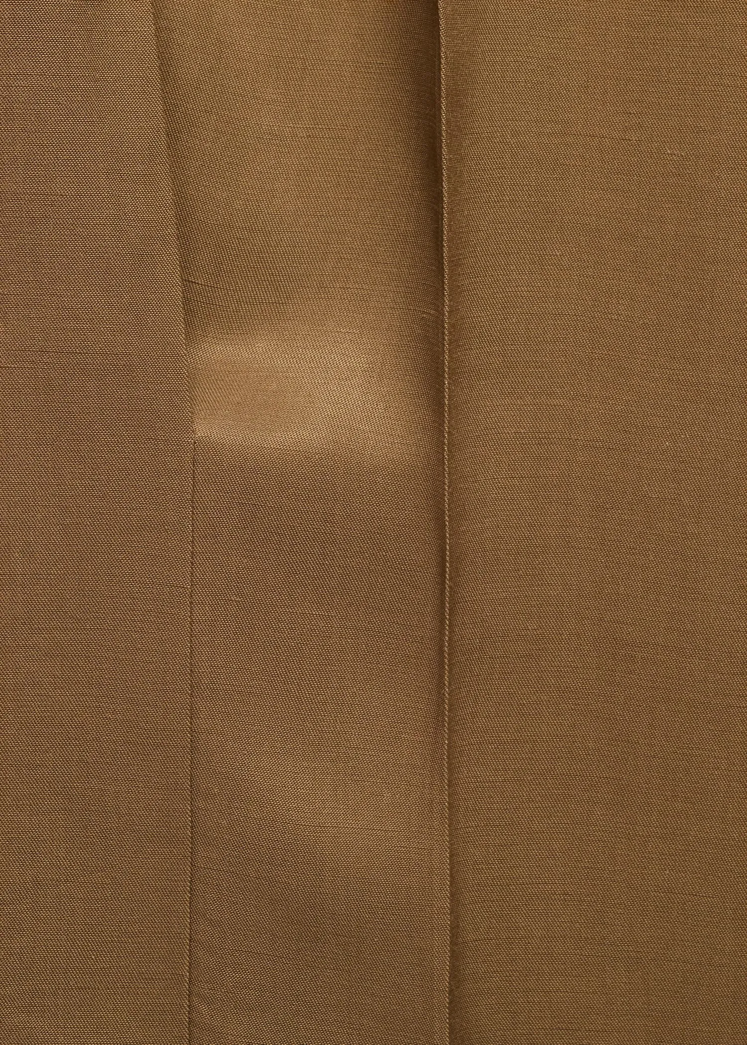 Linen-blend pleated trousers