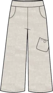 Linen Solid Flood Pocket Pant