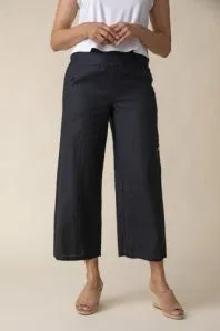 Linen Solid Flood Pocket Pant