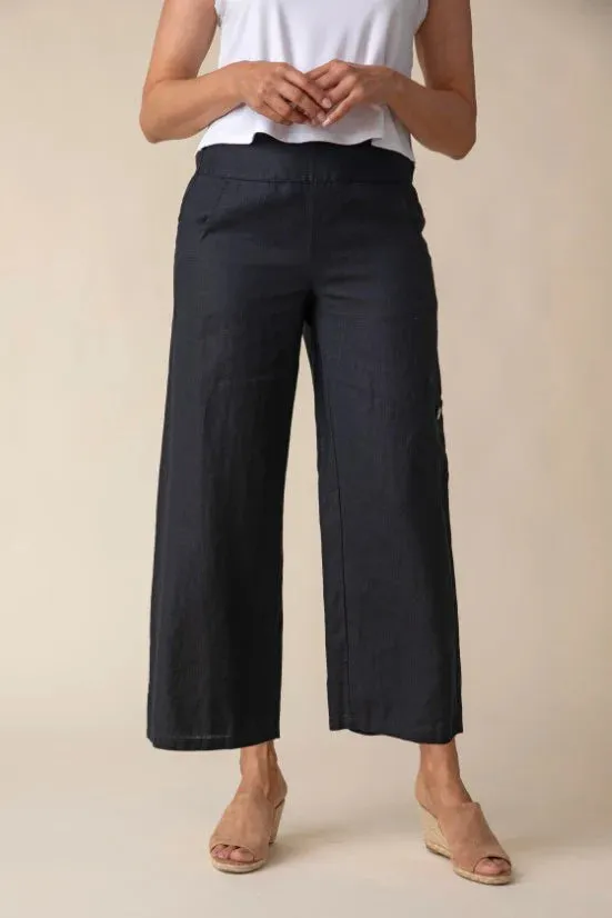 Linen Solid Flood Pocket Pant