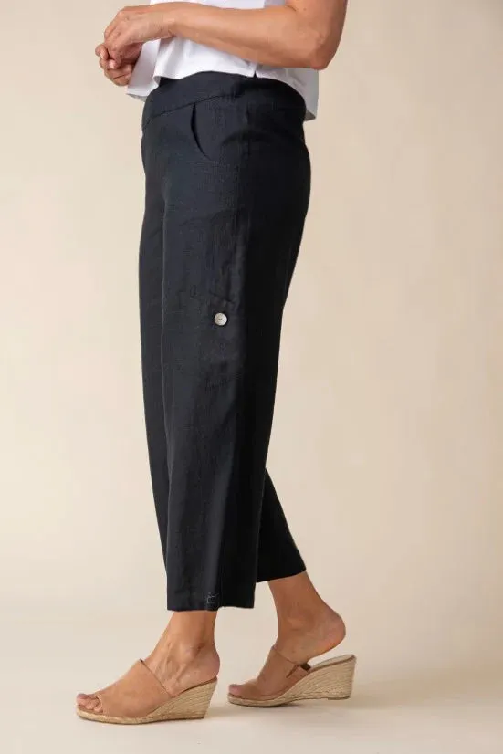 Linen Solid Flood Pocket Pant