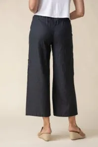 Linen Solid Flood Pocket Pant