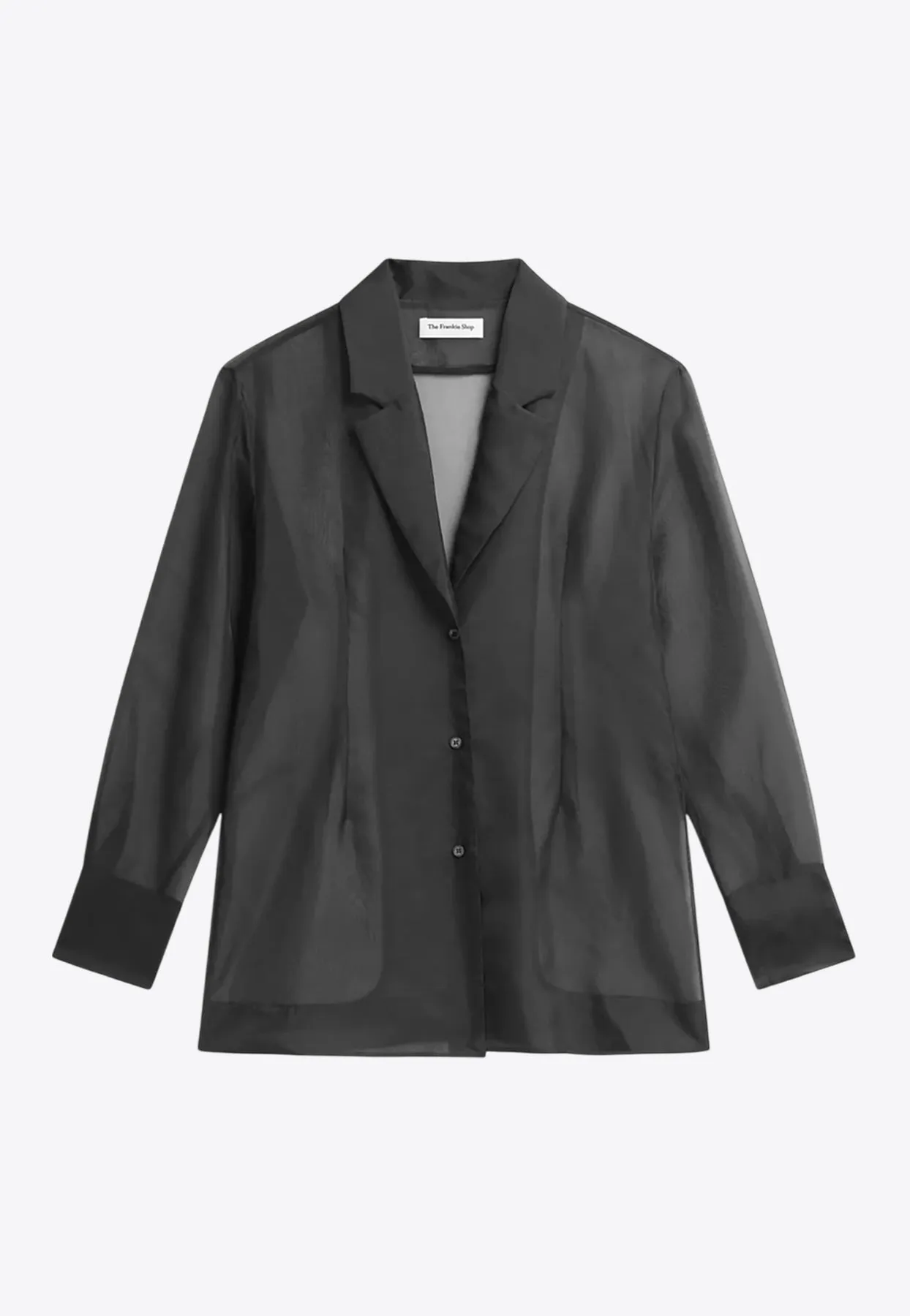 Lise Single-Breasted Sheer Blazer