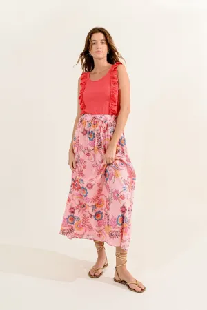 LONG FLORAL SKIRT