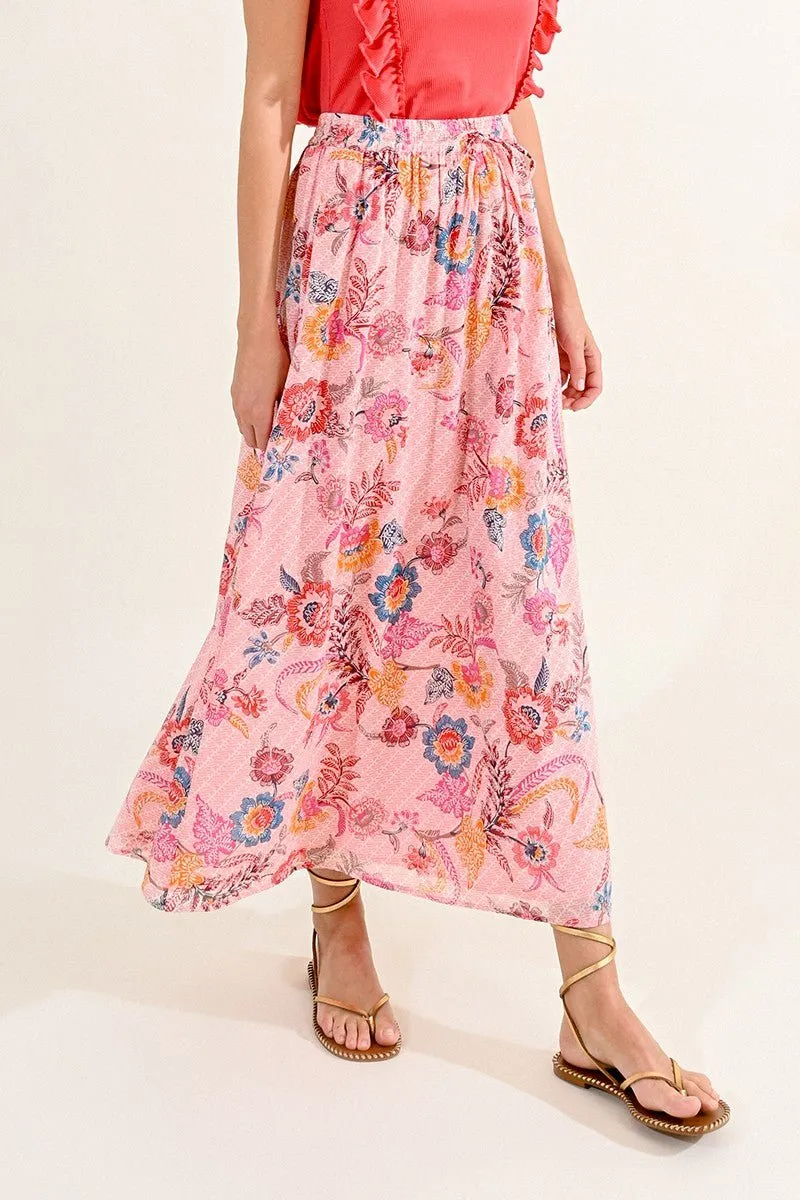 LONG FLORAL SKIRT