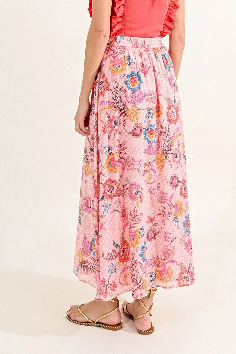 LONG FLORAL SKIRT