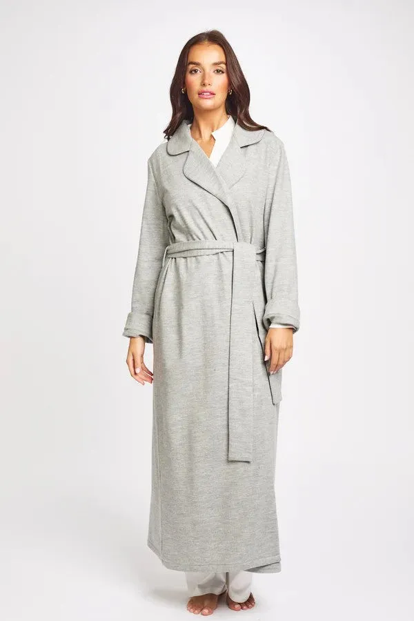 Love & Lustre Pure Wool Robe - Grey Marle