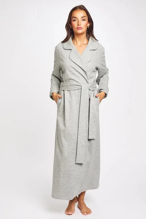Love & Lustre Pure Wool Robe - Grey Marle