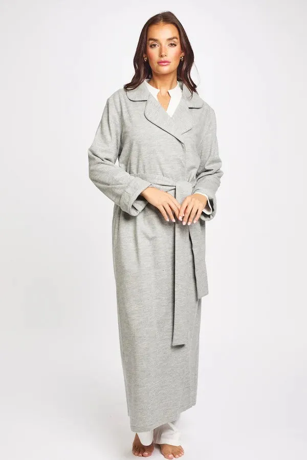 Love & Lustre Pure Wool Robe - Grey Marle