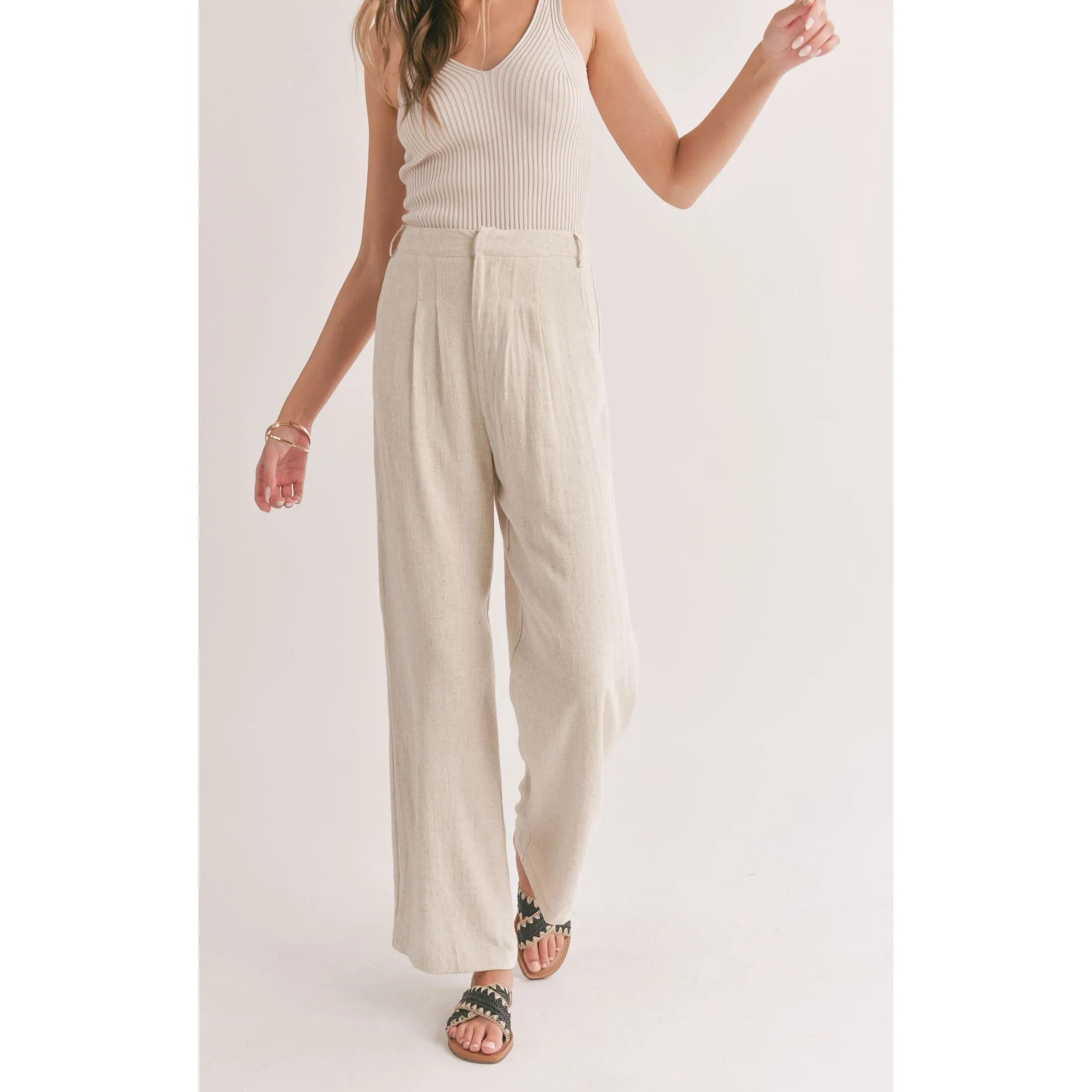 LUNA PLEATED TROUSERS