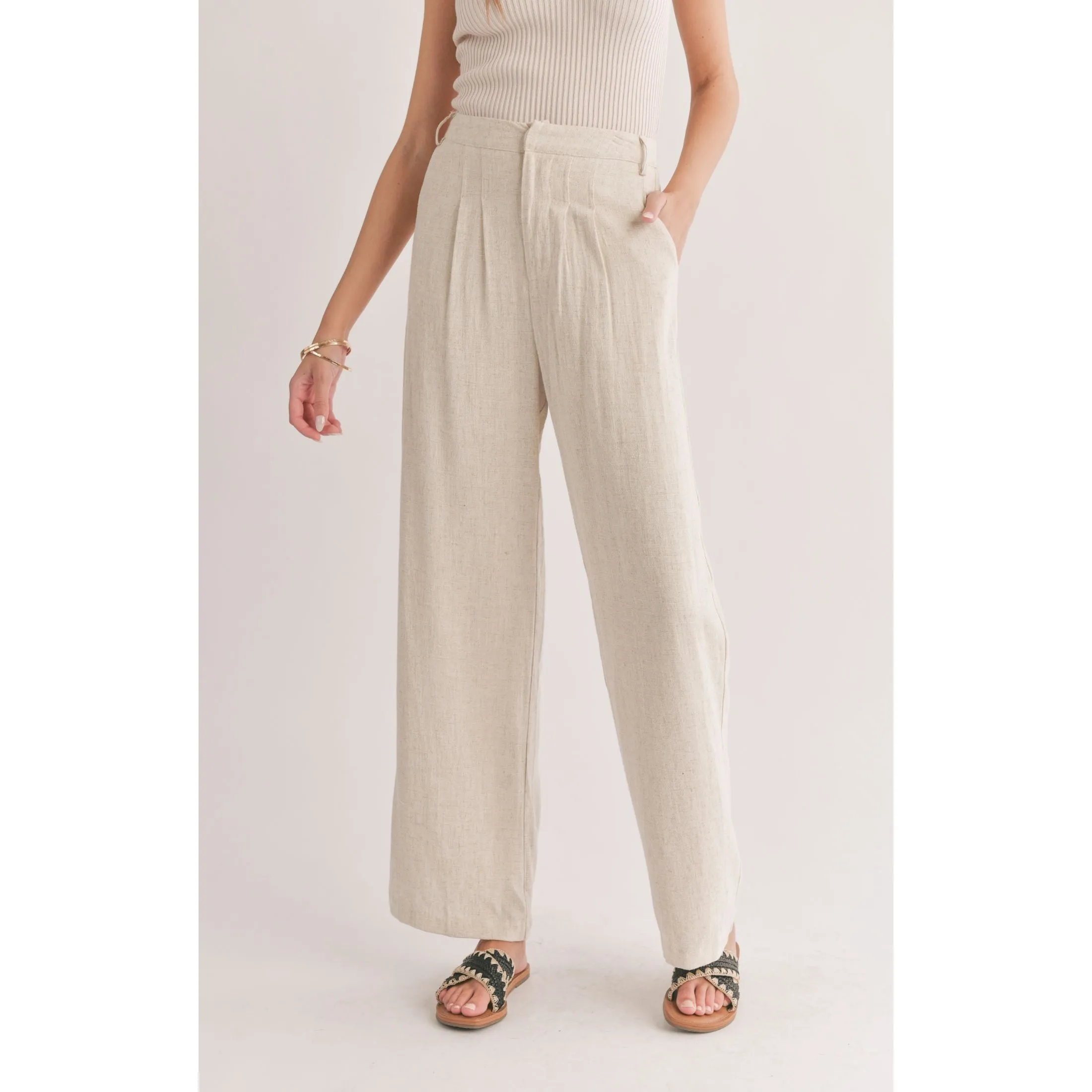 LUNA PLEATED TROUSERS