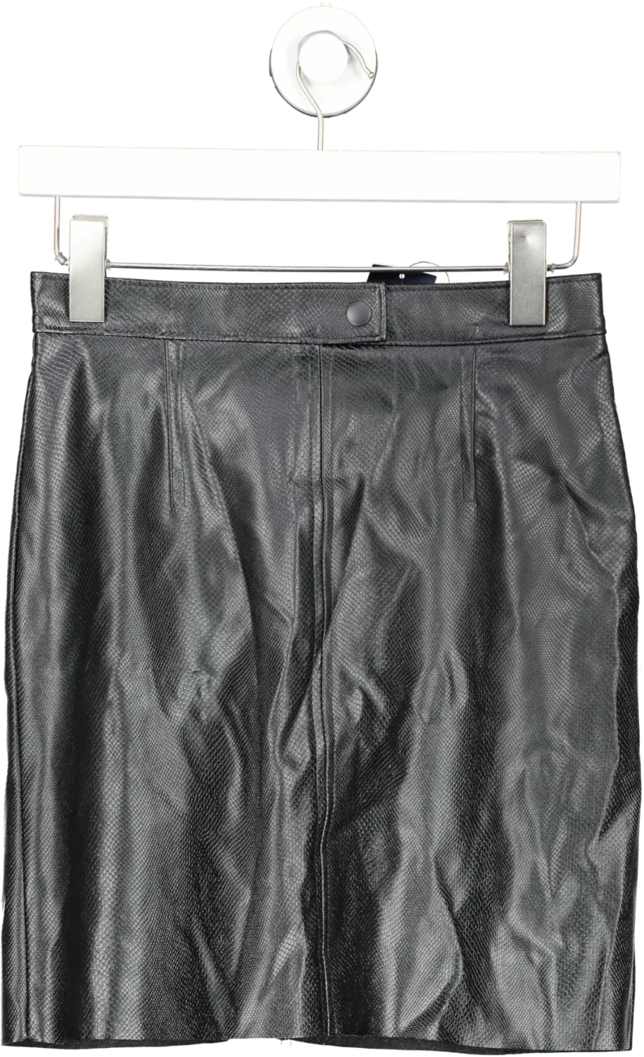 M&S Black Snake Skin Effect A Line Skirt UK 6