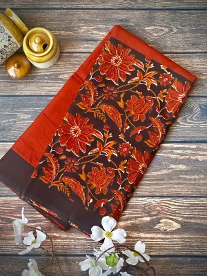 Maroon Petals | Printed Practice Saree