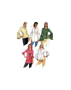 McCall's 5049 Blouses in Two Lengths with Sleeve Variations, Uncut, Factory Folded Sewing Pattern Size 14-20