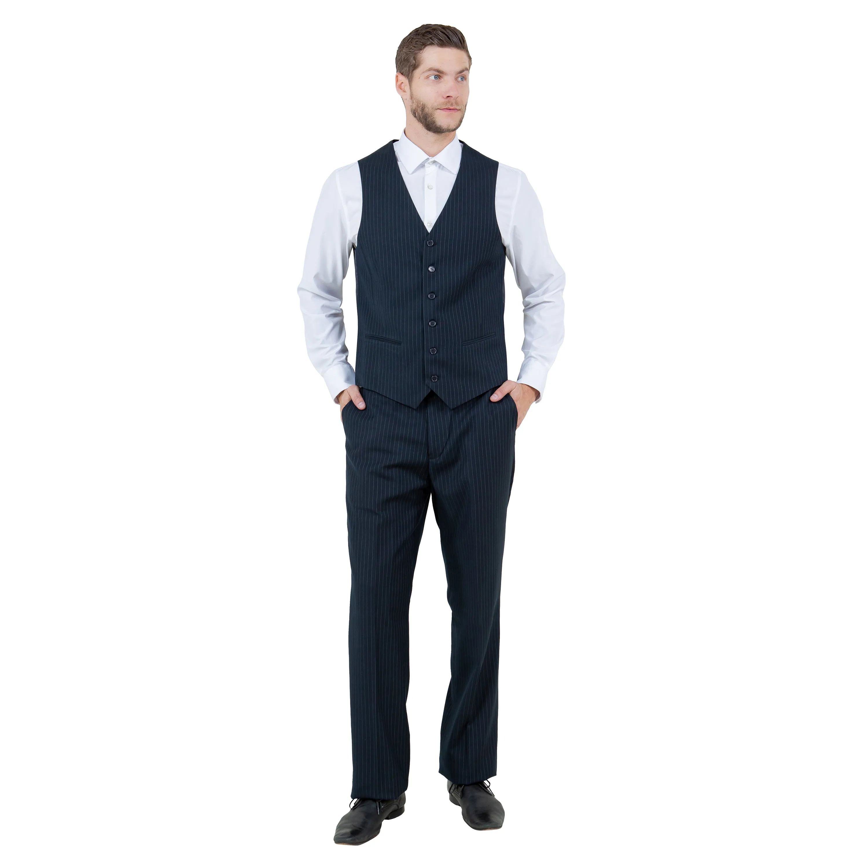 Men's Modern-Fit 3pc Pinstripe Suit, Notch Lapel