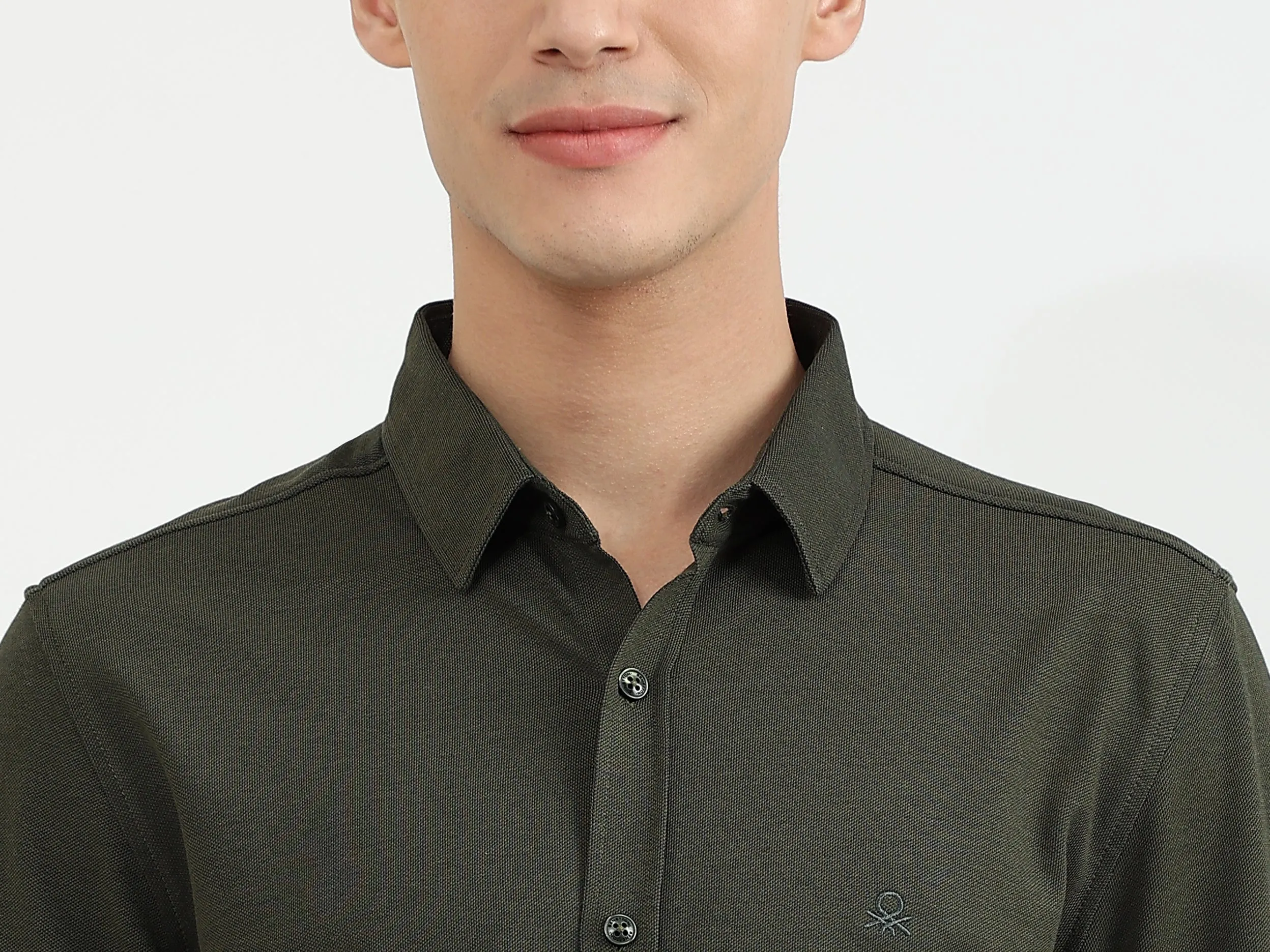 Mens Slim Fit Solid Shirt