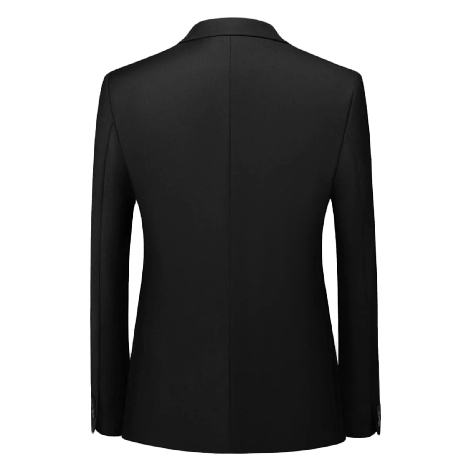 Men's Stylish Slim Fit Daily Blazer Solid Casual Formal Wedding Party Sport Coat One Button Lapel Business Jacket (Black 1,X-Small)