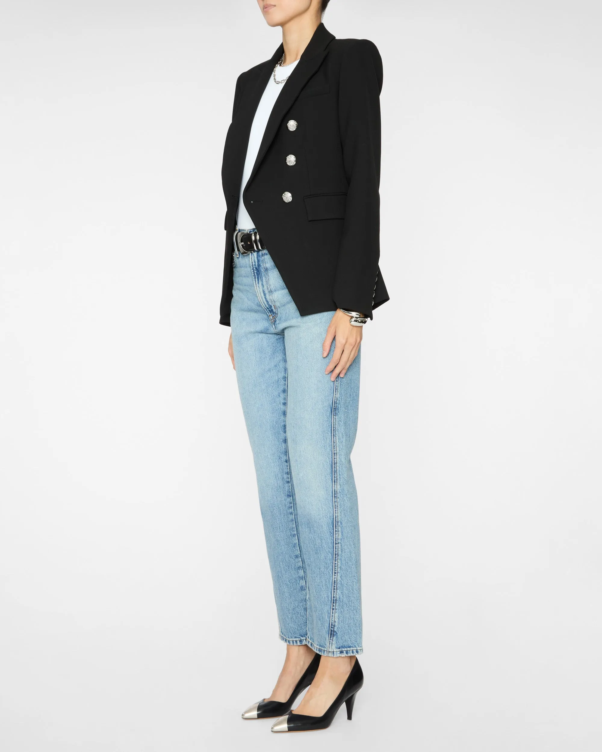 Miller Dickey Jacket in Black/Silver