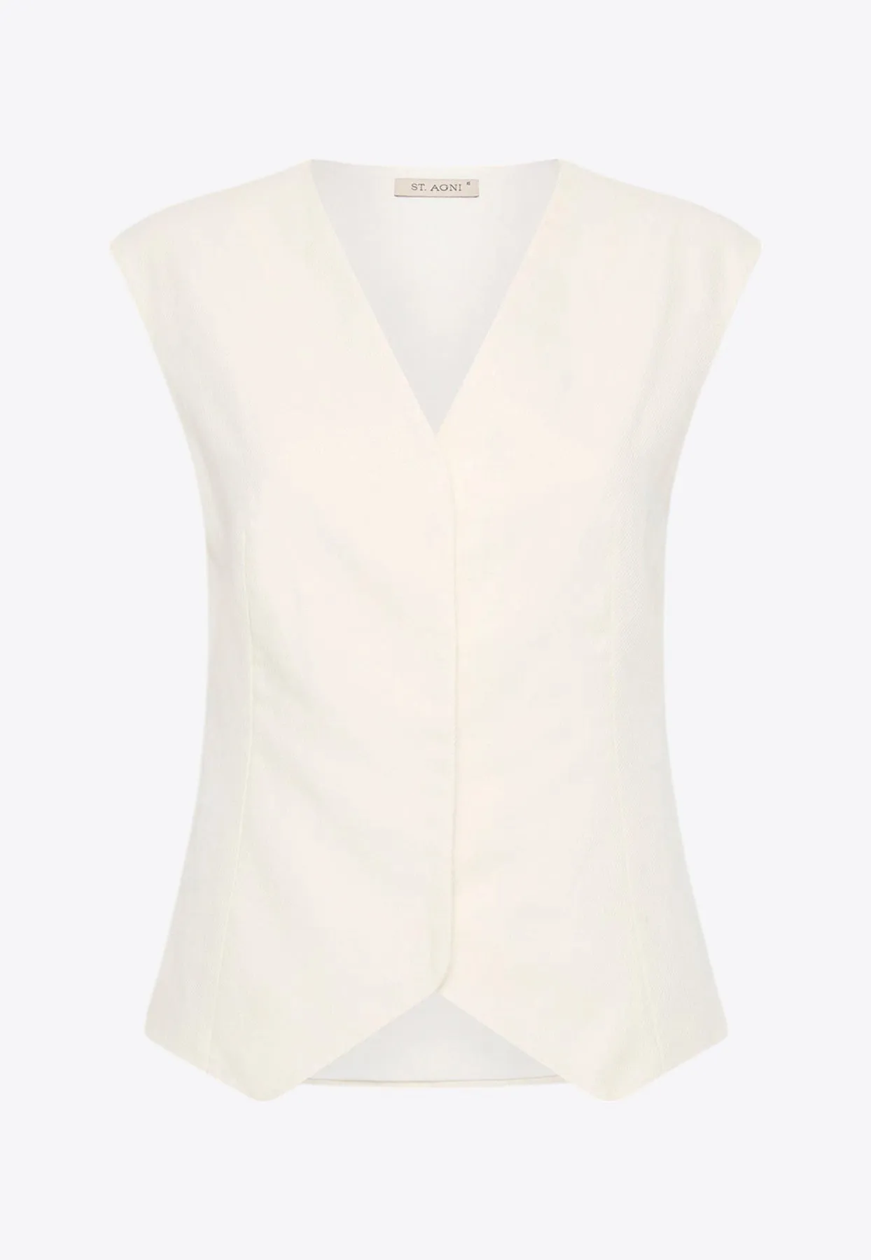 Minimal Single-Breasted Tailored Vest