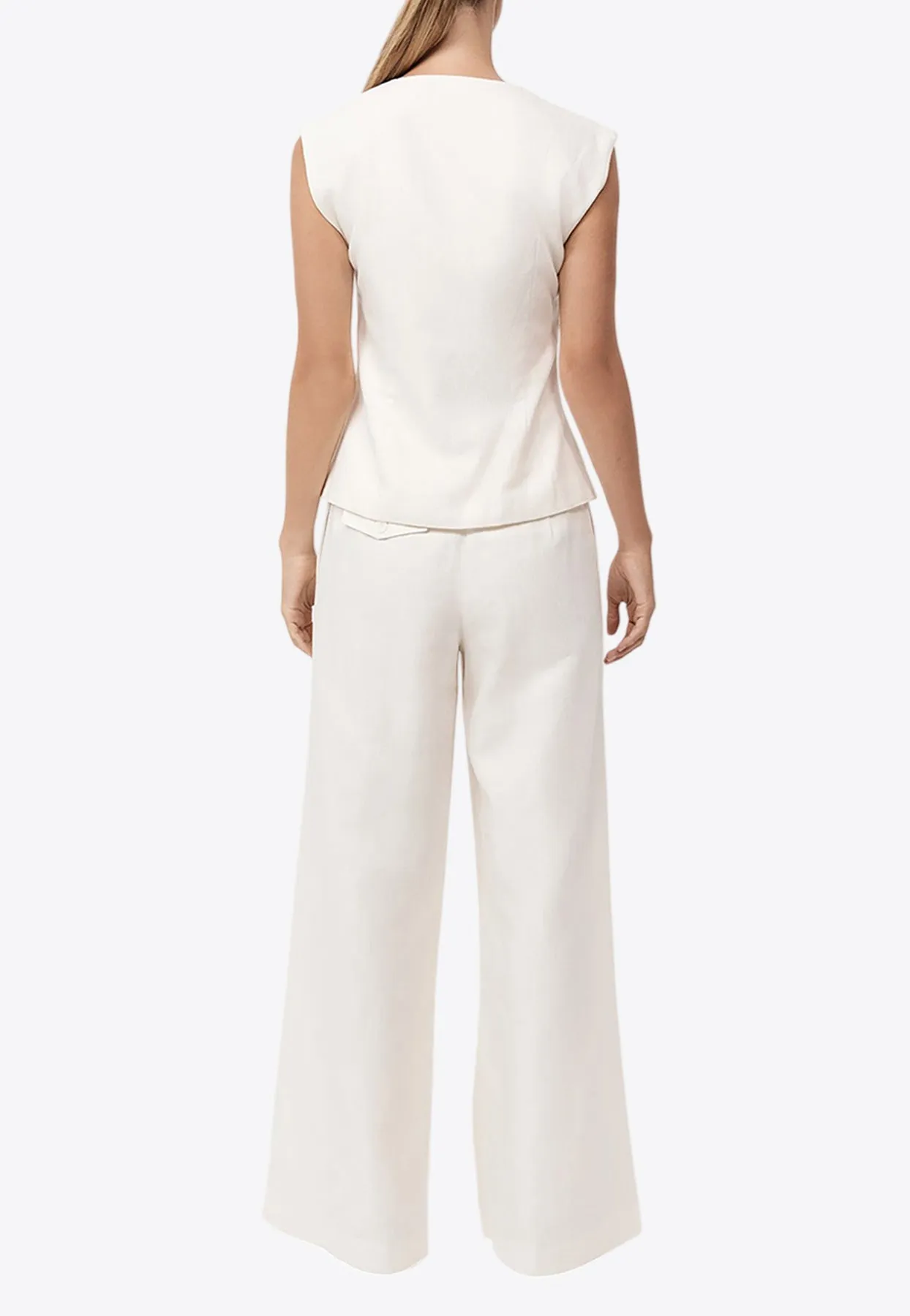 Minimal Single-Breasted Tailored Vest