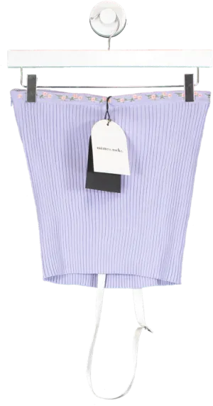 Mistress Rocks Purple Rib Knit Skirt UK M