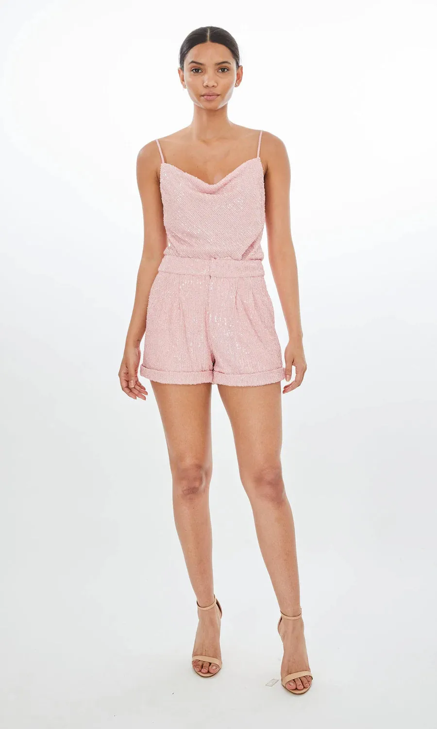Monet Cami - Light Pink Sequin