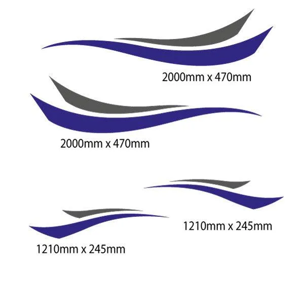 Motorhome Stripes Graphics Sticker Camper Van RV Caravan Side Body Decal Large  Design # M1
