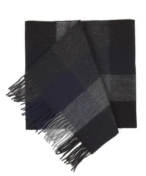 Navy Lincoln Park Check Scarf