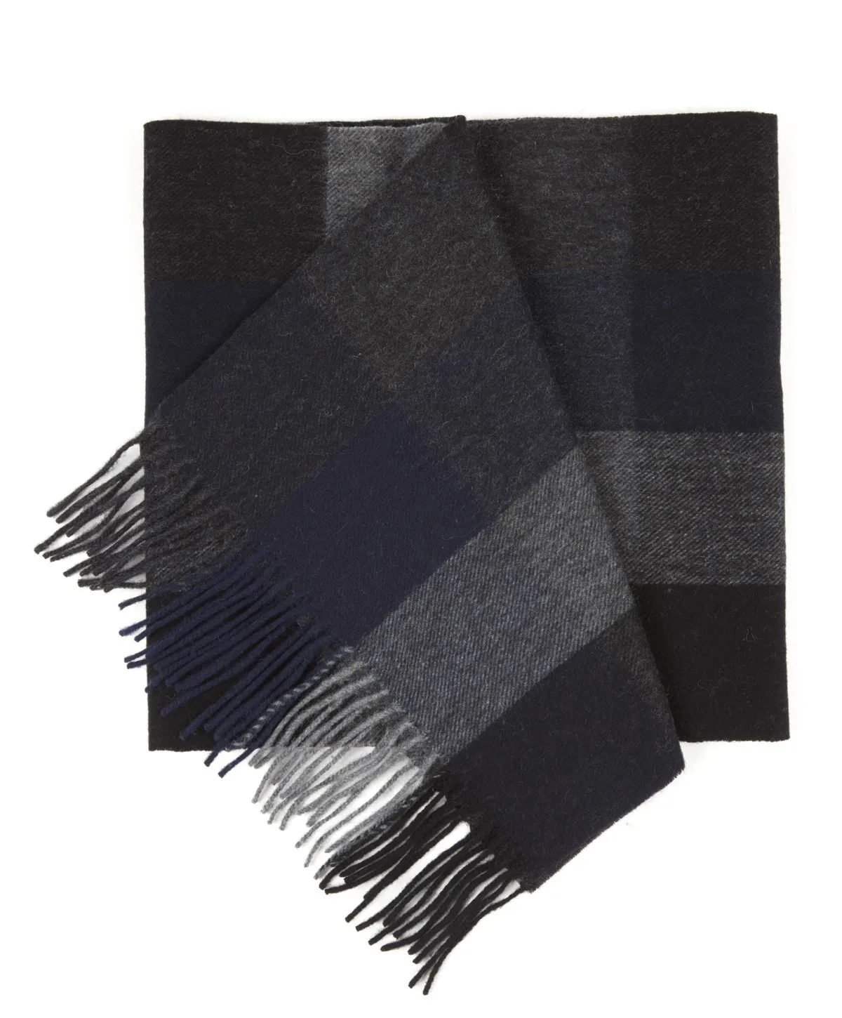 Navy Lincoln Park Check Scarf