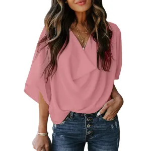 Nellie - Draped Blouse for Ladies - Elegant & Versatile