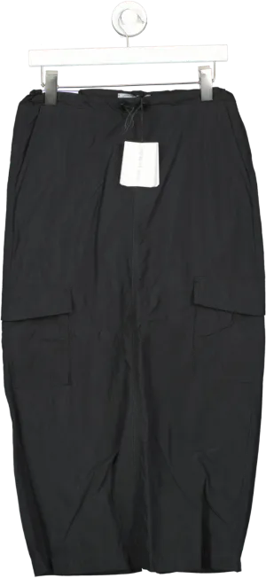 New Look Black Parachute Midaxi Skirt UK 8