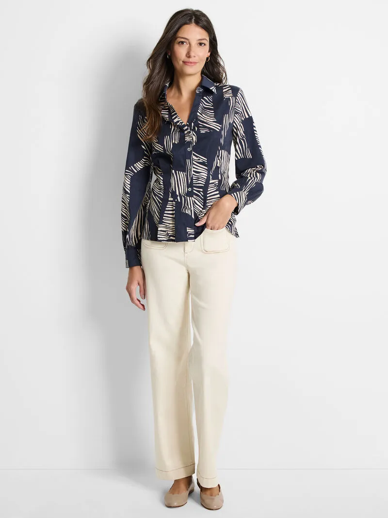 NIC ZOE Zebra Stripe Shirt