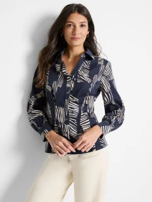 NIC ZOE Zebra Stripe Shirt
